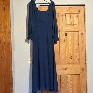 Lulu's Deep Blue Long Sleeve Dress